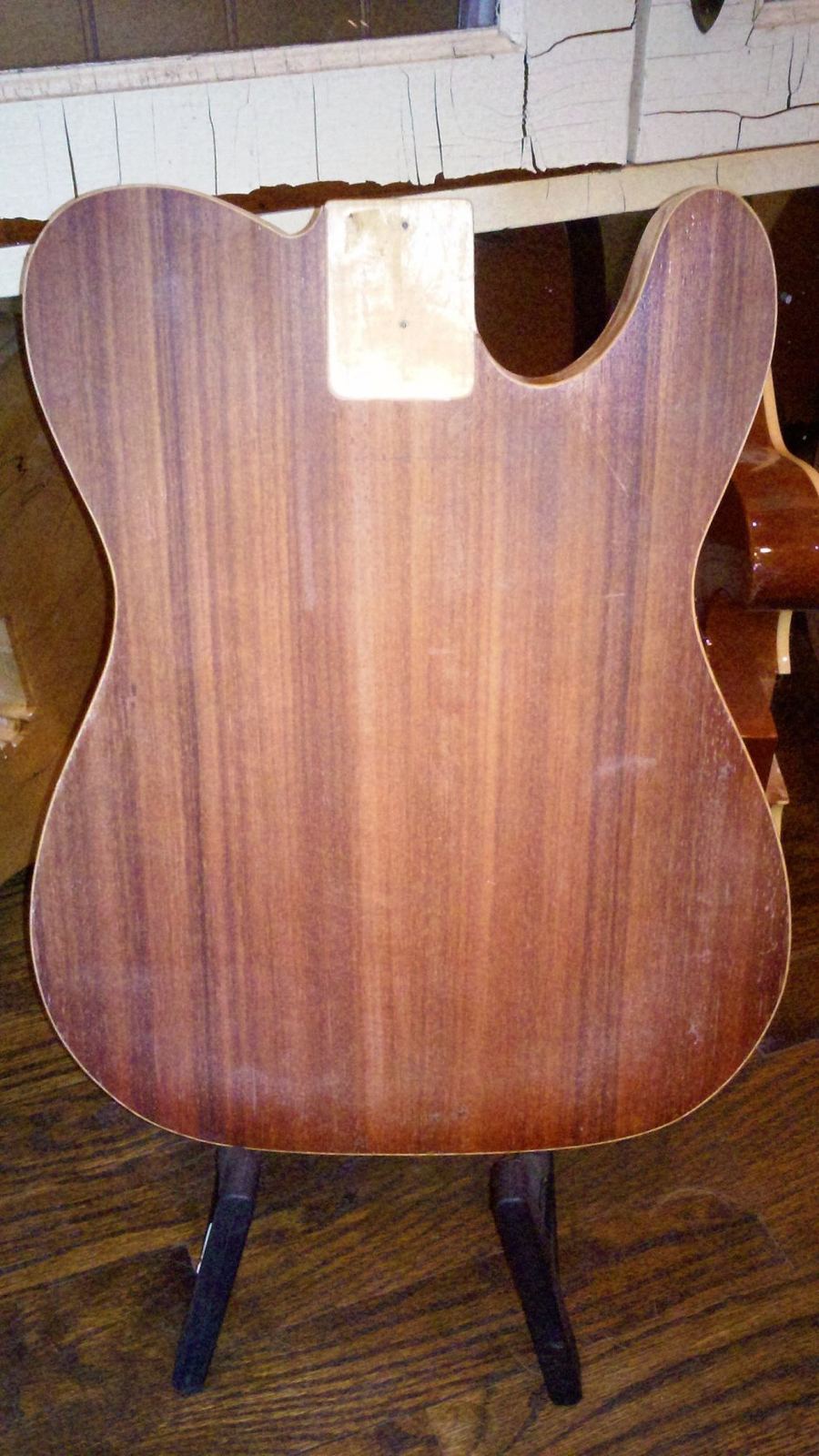 Handmade mahogany guitar body
